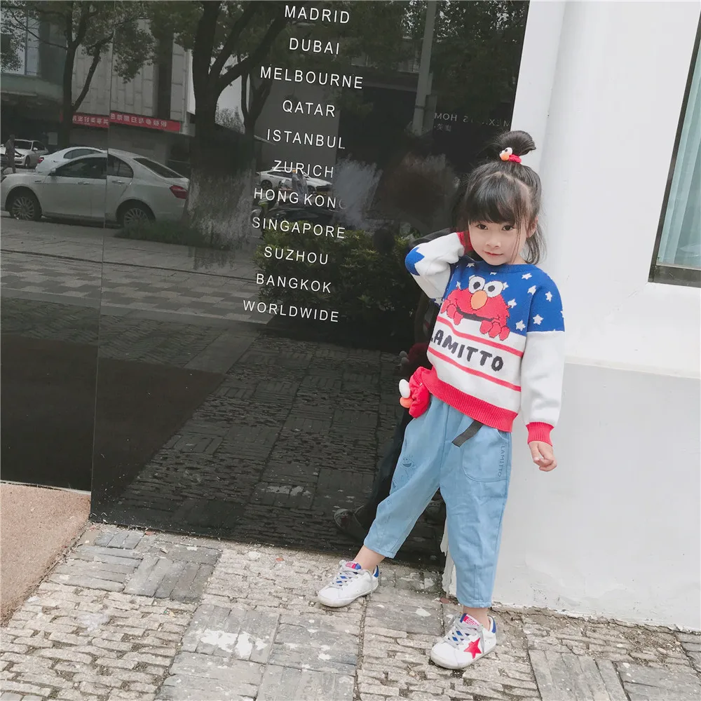 Tonytaobaby/осенне-зимняя одежда; Новая детская одежда; вязаный свитер с рисунком; европейский и американский стиль; свитер с рисунком
