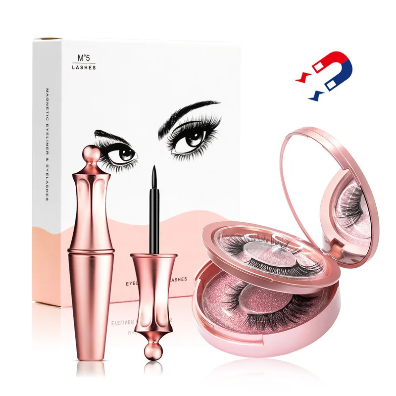 

2019 New Magnetic Liquid Eyeliner & Magnetic False Eyelashes Set Waterproof Smudge proof Eyeliner Handmade False Eyelashes TSLM1