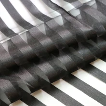 100 см* 148 см белый и черный полосатый Свадебные украшения ткань Свадебная вечеринка органза Платье DIY материал