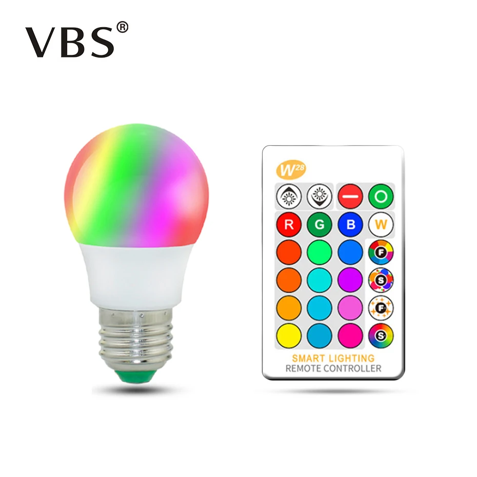 

Magic RGB LED Light Bulb AC85-265V Smart Lighting Lamp Color Change Dimmable With IR Remote Controller 5W 10W 15W Smart Bulb