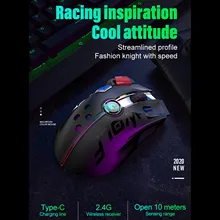 CARPRIE-Ratón inalámbrico recargable 2020 X6, con cable, modo Dual, para juegos, mecánico, de modo dual Ratón para juegos, Envío Gratis