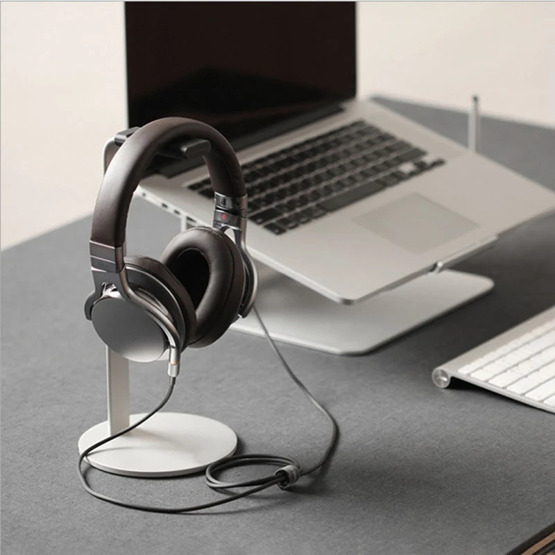 

Universal Aluminum Alloy Metal Headphone Stand Bracket High-end H-stand Headset Holder with Anti-skid Pad 267mm