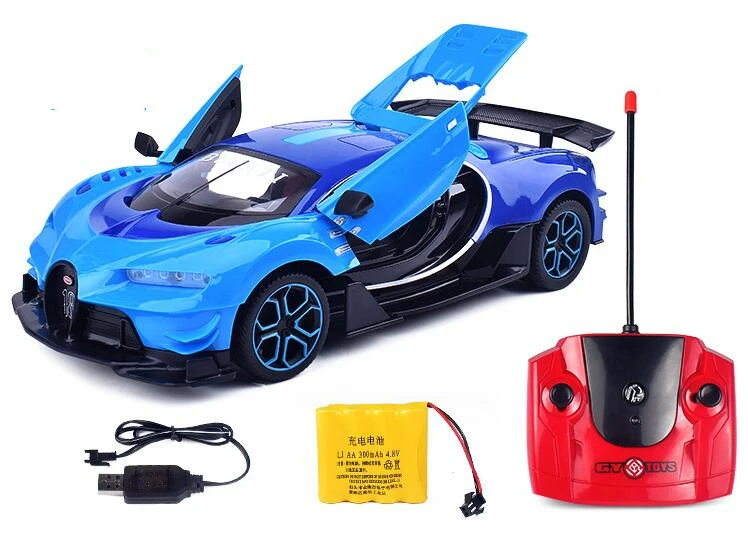 1:16 RC автомобиль 4WD Дрифт гоночный автомобиль одна кнопка, чтобы открыть дверь внедорожника Радио пульт дистанционного управления автомобиля электронные игрушки - Цвет: Синий