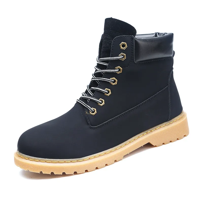 

Spring And Autumn Worker Boots Workwear Martin Boots Women's British-Style COUPLE'S Students Versatile Short Boots Large Size St