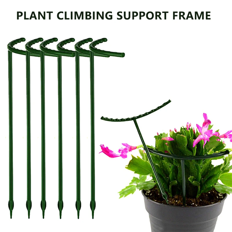 Garden Plant Support Cage Plie Flower Stand Holder Plastic Semicircle
