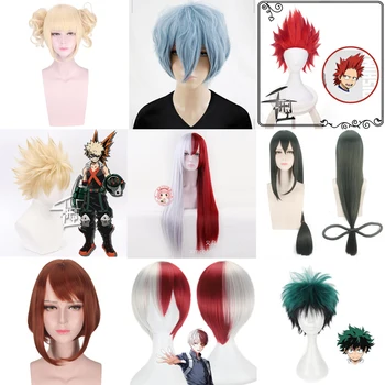 

My Hero Academia Todoroki Shoto Women Long Wig Cosplay Costume Boku no Hero Academia Red and White Hair Halloween Party Wigs