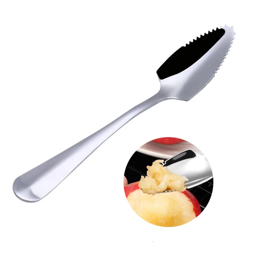 1pc Grapefruit Spoon Stainless Steel Digging Scoop For Home Serrated