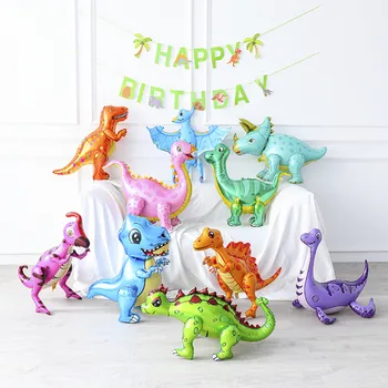 

1pc Large 4D Walking Dinosaur Foil Balloon Boy Animal Balloon Children Dinosaur Birthday Party Forest Party Decoration Balloon