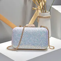 Маленькая сумка 2019 новый стиль элегантный Дебютант Банкетная муфта сцепления/сумка на плечо с цепью клатч сумка с блестками вечерняя сумка