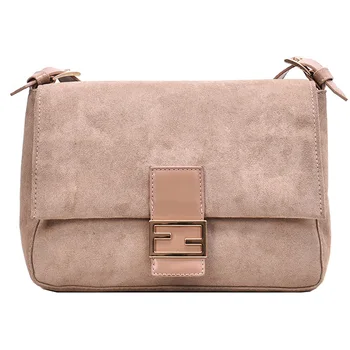

U66 Satchel Suede Bag Women's 2019 New Style Fashion Korean-style Versatile Oblique Autumn And Winter Elegant Fashion Shoulder