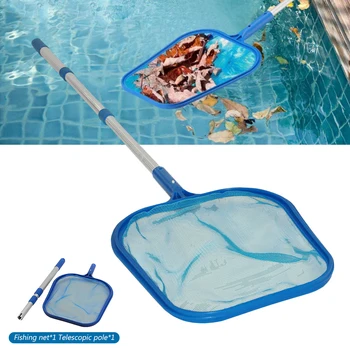 

Swimming Pool Salvage Net w/Telescopic Rod Fish Pond Skimmer Leaf Catcher