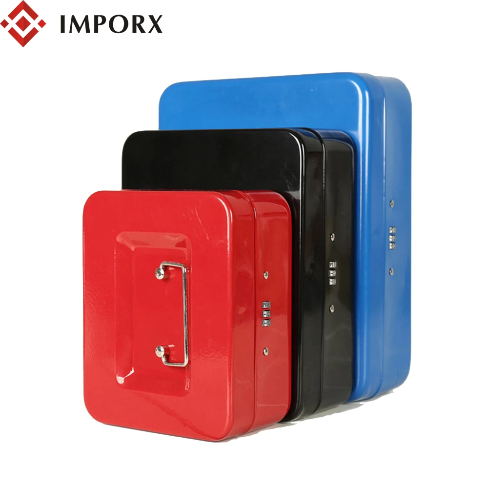 

IMPORX Mini Stainless Steel Secret Box Portable Security Safe Box Password Lock Money Jewelry Storage Metal Box For Home 3 Color