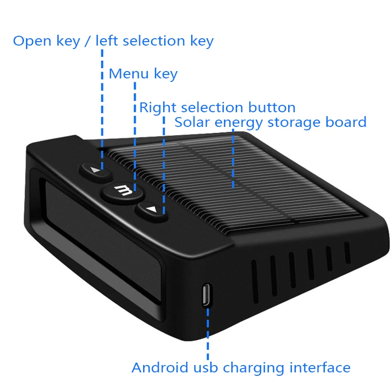 Солнечный TPMS монитор давления в шинах беспроводной Встроенный датчик USB +