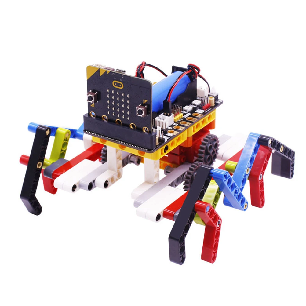 Горячая программа Интеллектуальный робот набор паровое Программирование Образование Строительный блок паук для микро: бит(в том числе/не микро: бит доска