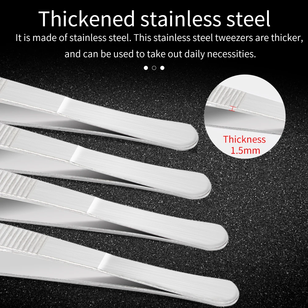 LUXIANZI Stainless Steel Tweezers Longe Elbow Straight Forceps For Garden Plants Clip Kitchen BBQ DIY Plier Medical Dental Tool tweezer tool