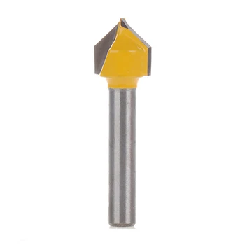 

1/4 Inch Shank 60 Degree V Groove Router Bit Carbide Tipped Hardwood Milling Cutter