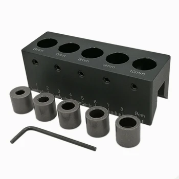 

90 Degree Pocket Hole Jig Kit Drill Straight Angle Guide Doweling Jig Aluminum Alloy Drill Guide Hole Locator Woodworking Tools