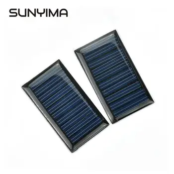 

SUNYIMA 2Pcs 5V 30mA Epoxy Polycrystalline Silicon Mini Solar Panels Cells Photovoltaic Panel Power Charger for DIY Home Solar