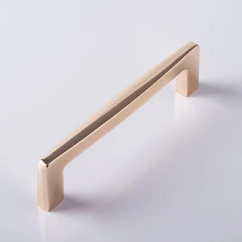 Zinc Alloy Bright Gold Cabinet Pulls Light Luxury Stylish Kitchen Handles for Furniture Drawer Knobs Cabinet Hardware