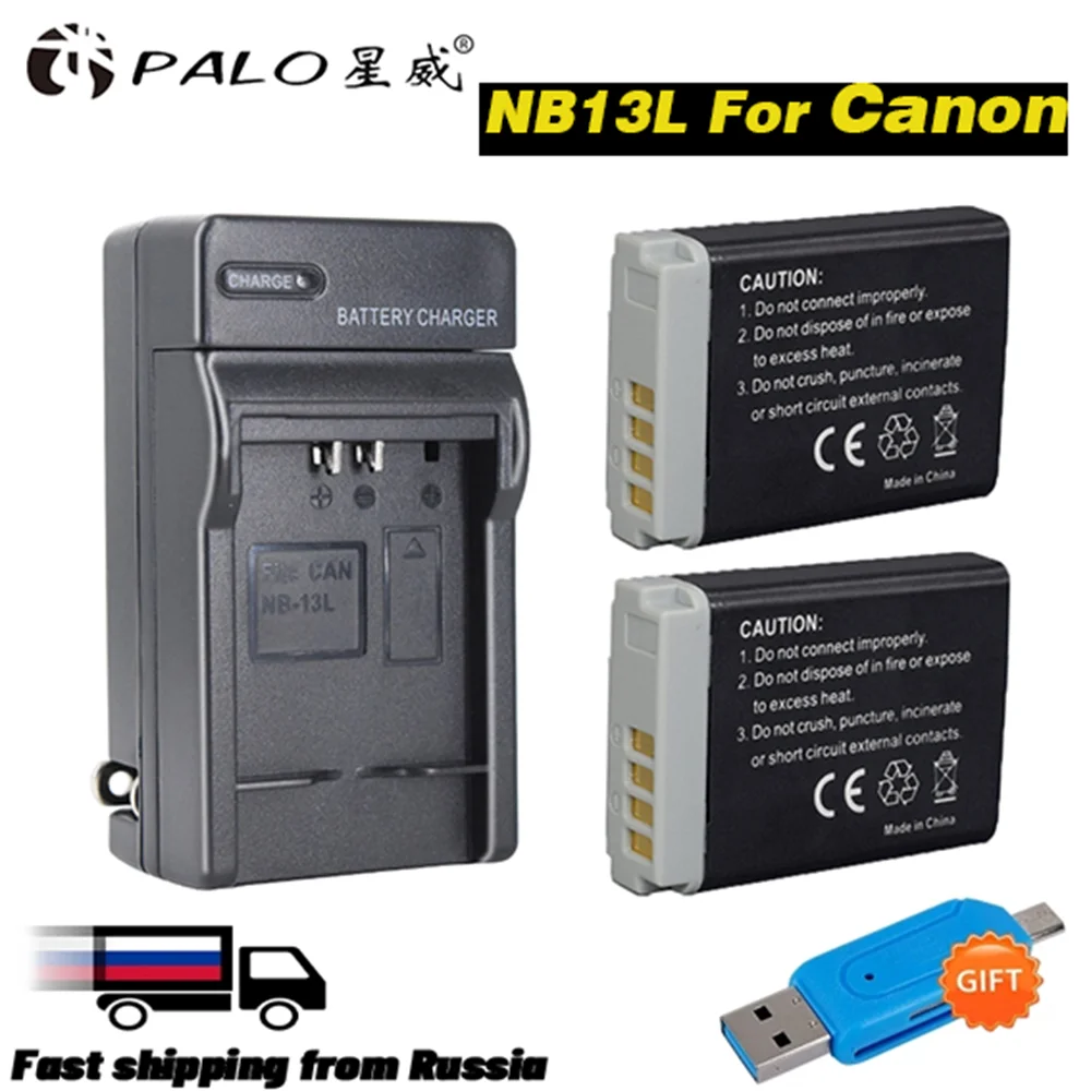 

PALO NB-13L NB 13L NB13L Battery For Canon EOSG7X3 G7 X Mark II G7X PM165 G5 X G5X G9 X G9X SX620 SX720 SX730 HS Camera Battery
