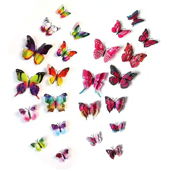 

Cinderella 3d butterfly decoration wall stickers 12pc 3d butterflies pvc removable wall stickers butterfly LX8674