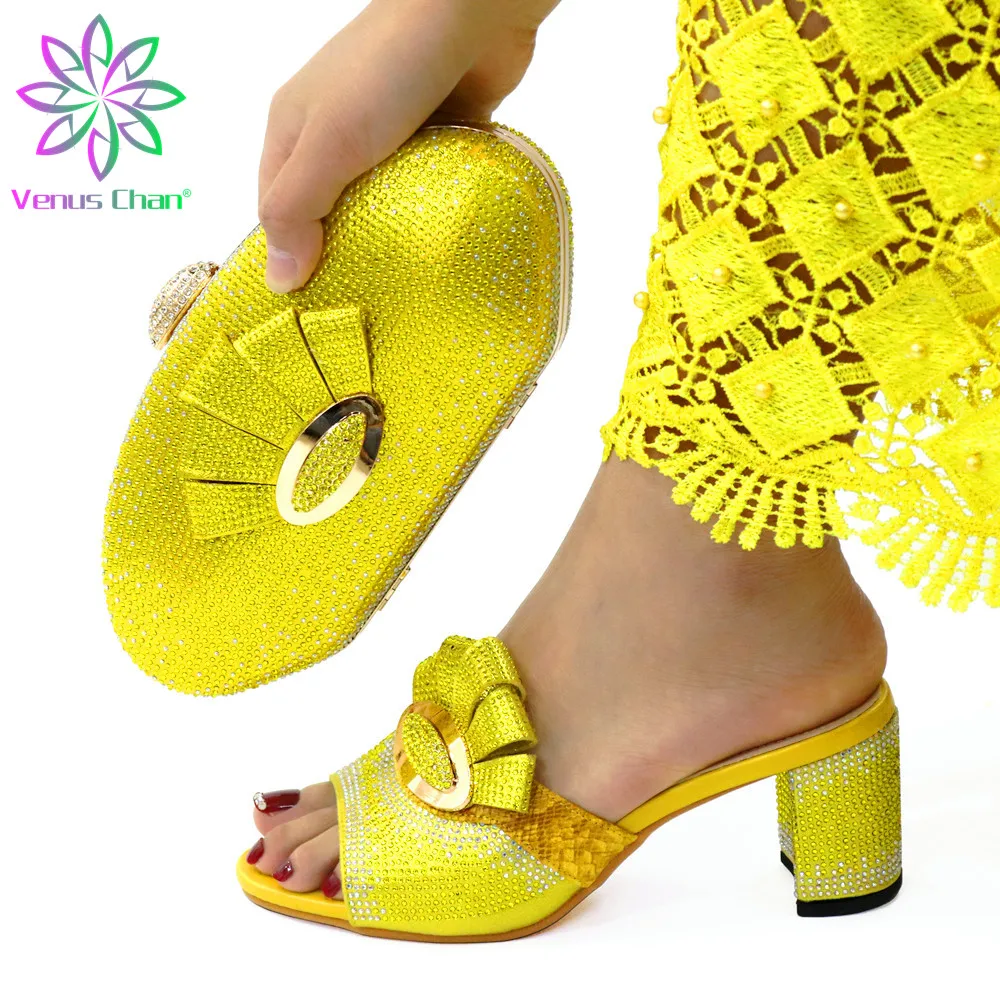 Latest Design Italian Shoes with Matching Bags High Heel Women and Bag Set Nigerian Party Pumps Heels | Обувь