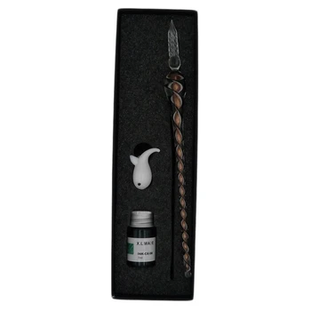 

1 Pc Vintage Handmade Art Elegant Crystal Glass Dip Pen Sign Ink Pens White