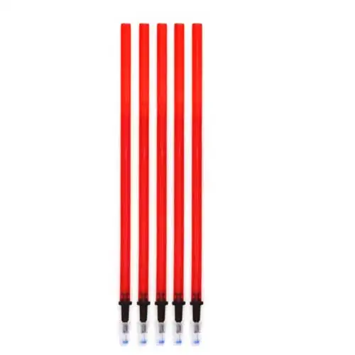 Erasable Pen Washable Handle Blue/Black/Red 0.5mm Kawaii Pen Refill Rod for Office Supplies Student Exam Writing Spare pens Red Refill-5pcs