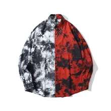 Qiwn 2021 outono nova camisa de manga longa dos homens solto high street outono inverno nova camisa cardigan camisa de manga longa harajuku camisa