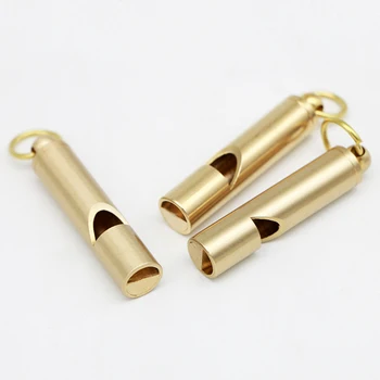 

Brass Outdoor Survival Equipment Army Fans Supplies Retro Referee Brass Whistle Pure Brass Survival Whistle EDC