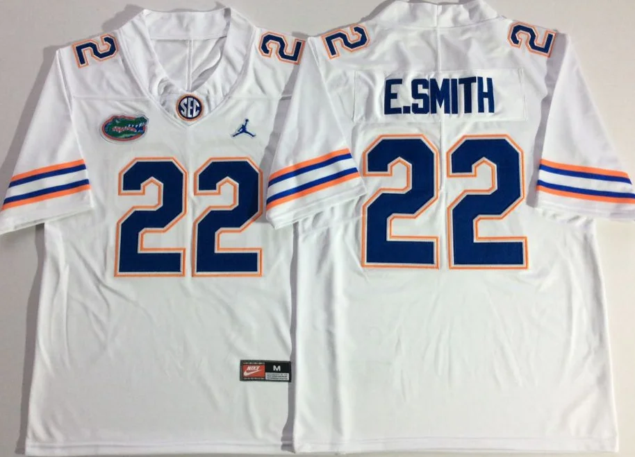 as photo Новинка, высокое качество, все сшитые Джерси Florida#15 TEBOW#22 E. SMITH - Цвет: as photo