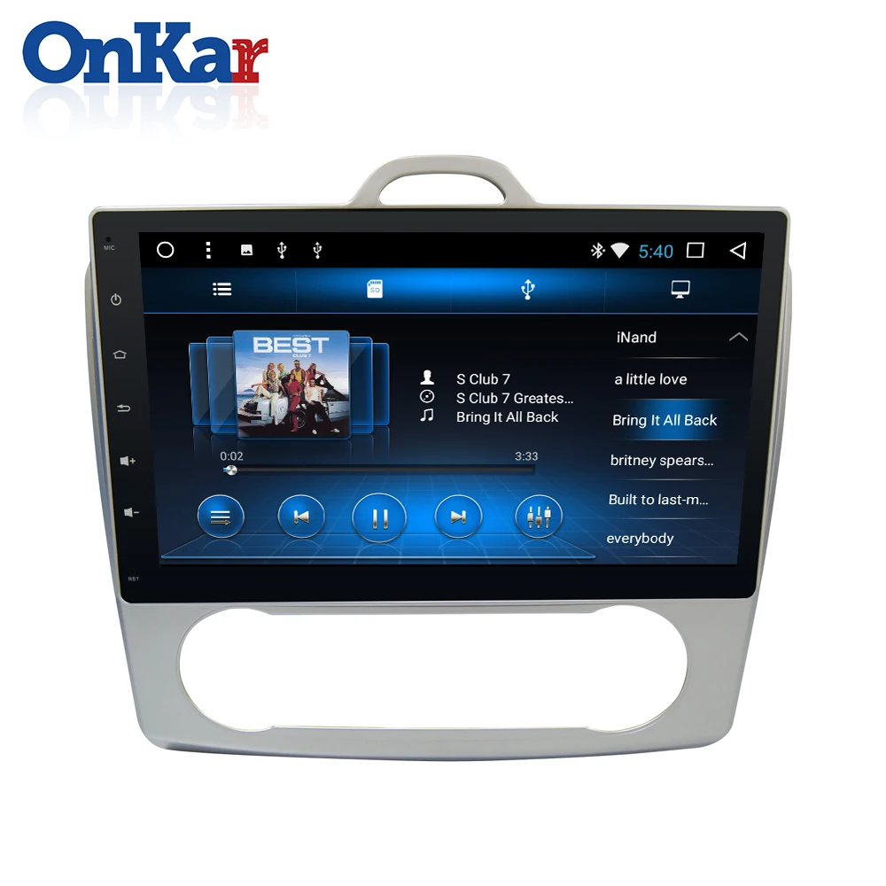 ONKAR 2 din Android Autoraio для Ford Focus 2006-2011 Android 9,0 Восьмиядерный Поддержка камеры заднего вида CarPlay USB SD порт радио