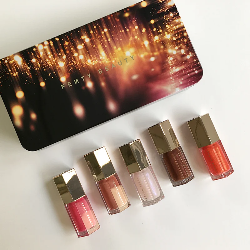 

Liquid lipstick Lip gloss Set 5 pcs Glossy Posse Mini Gloss Bomb Christmas Collection For Holiday