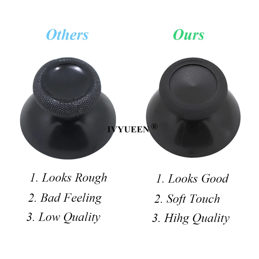 IVYUEEN 6 шт. для XBOX ONE X S Elite контроллер Черный 3D аналоговый Thumb Stick Thumbsticks шапки