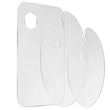 

3Pcs Acrylic Paint Palette Clear Art Palette Paint Palette for DIY Craft Art Painting Plate