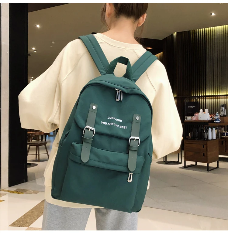 Waterproof Nylon Backpack Women 2020 Shoulder Bag Anti-theft Travel Bagpack Large Backbag School Backpack Teenage Backpack W703