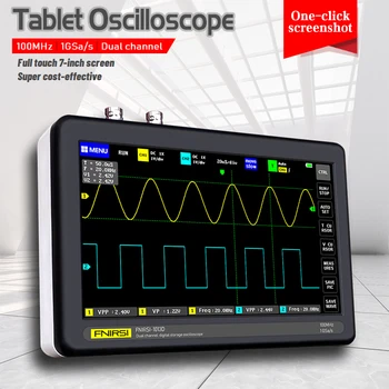 

1013D Digital Tablet Oscilloscope Dual Channel 100M Bandwidth 1GS Sampling Rate Mini Tablet Multifunctional Digital Oscilloscope