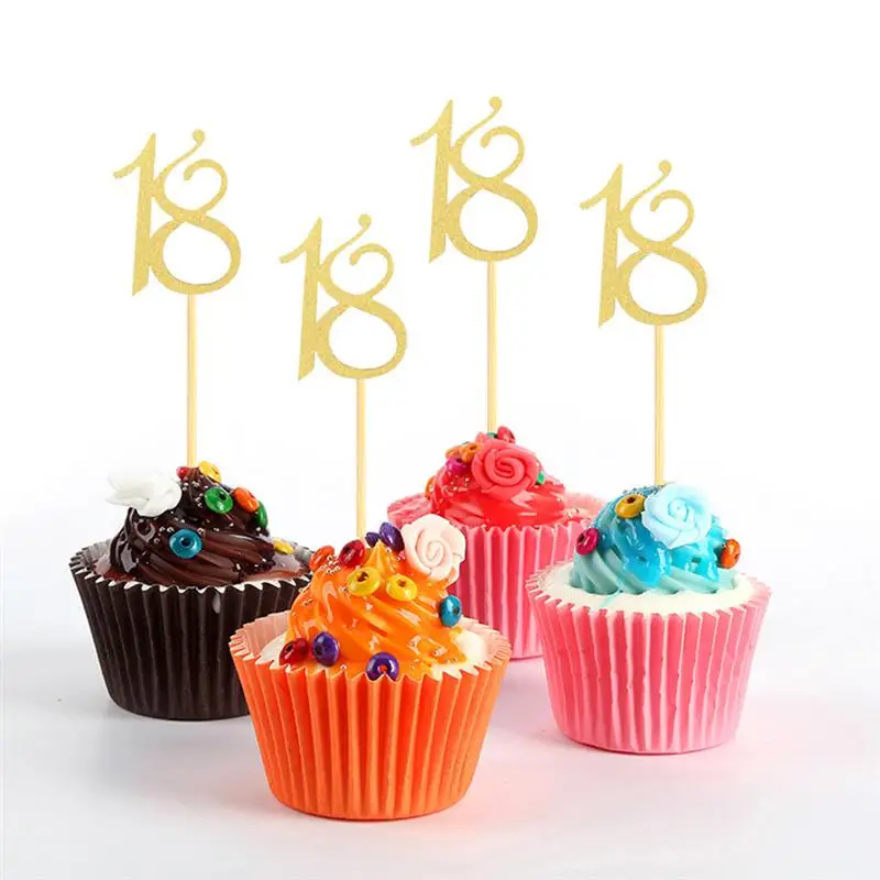 24 Pcs 18 Years Old Personalised Wedding Birthday Toppers Cakes Party Suppiles Decorations Supplies Happy Birthday party decorations,birthday party supplies,cake topper,cake decorations,cake toppers,cupcake supplies