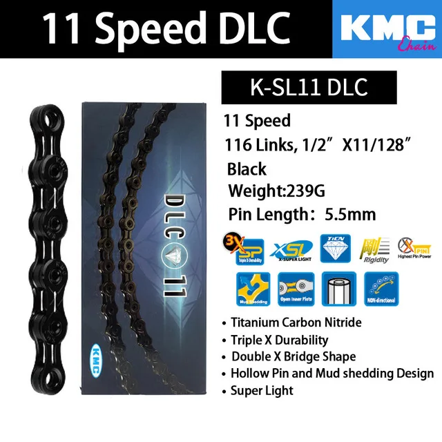 KMC X11SL DLC 11 Speed Road Bike Bicycle Chain for SRAM Shimano Campy Flowery