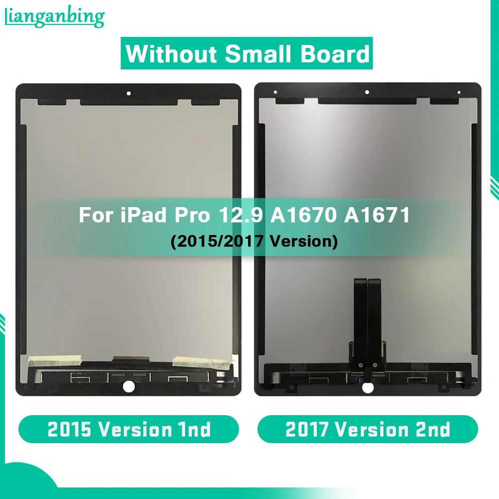 AAA+++ LCD For iPad Pro 12.9 (2015/2017 Version) A1652 A1670 A1671 LCD Display Touch Screen Digitizer Panel Assembly No Board