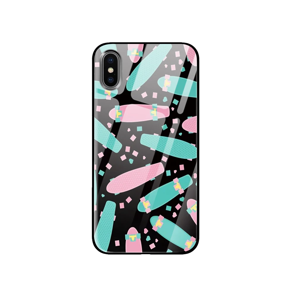 Радуга пуговица в виде губ для iPhone 5 5S 6 6s 7 8 Plus X XS XR 11 Pro макс. закаленное стекло чехлы