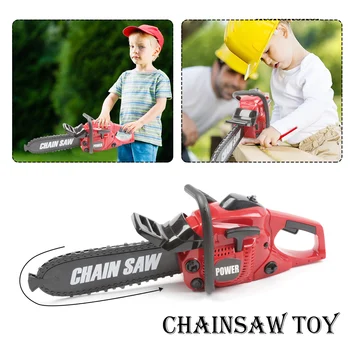 

Power Tool Electric Chainsaw Toy Pretend Play Construction Tool Toys Set Rotating Saw with Realistic Movement and Sound for Kids