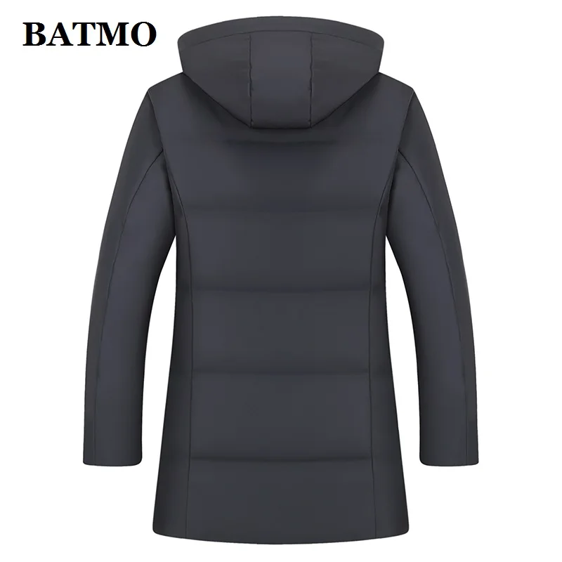 BATMO 80% Белые куртки с капюшоном на утином пуху для мужчин, мужские зимние куртки с капюшоном, пальто с капюшоном для мужчин, 88023