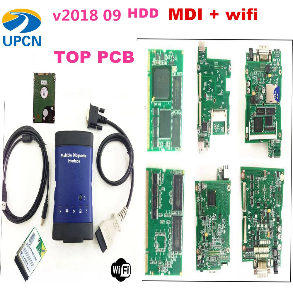Качество A + MDI 2018 09 WIFI 2 для GM сканер и программное обеспечение HDD 2017 10 Opel