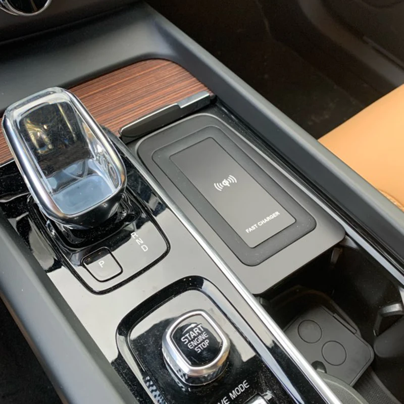 Беспроводное зарядное устройство QI для Volvo XC90 S90 V90 XC60 V60 C60 2018 2019 2020 аксессуары