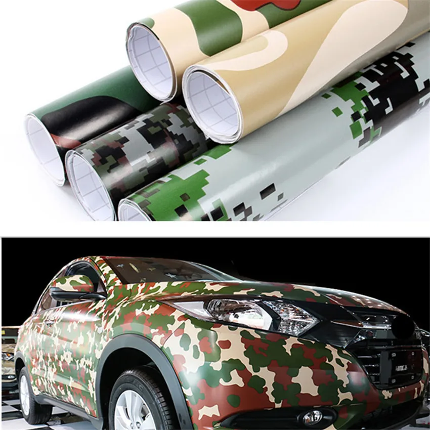 

Car-Styling Camouflage Adhesive PVC Vinyl Film Car Wrap Army Military Camo Woodland Digital Sticker Vehicle DIY Decal Interior