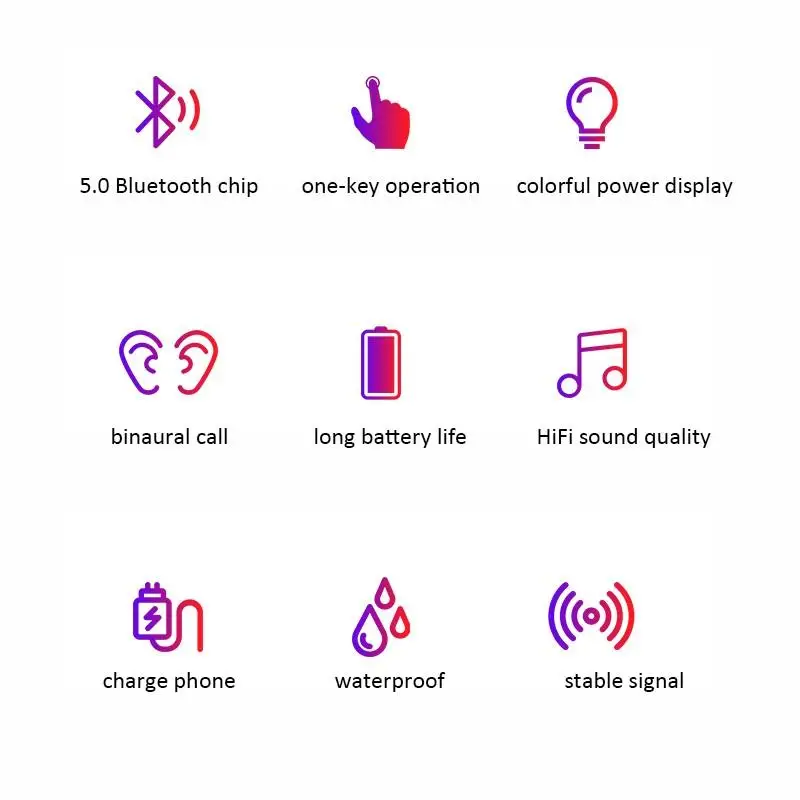Caletop Bluetooth 5,0 наушники TWS наушники с шумоподавлением светодиодный дисплей зарядки чехол IPX7 водонепроницаемые наушники