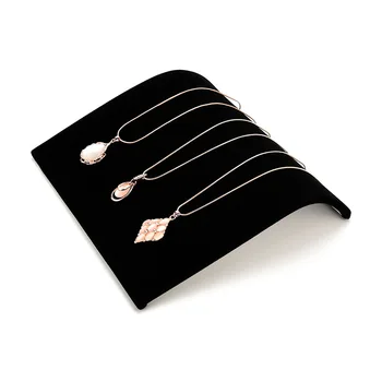 

Simple Black Velvet Necklace Bracelet Display Board Necklace Chain Pendant Display Jewelry Organizer Stand Holder For Women