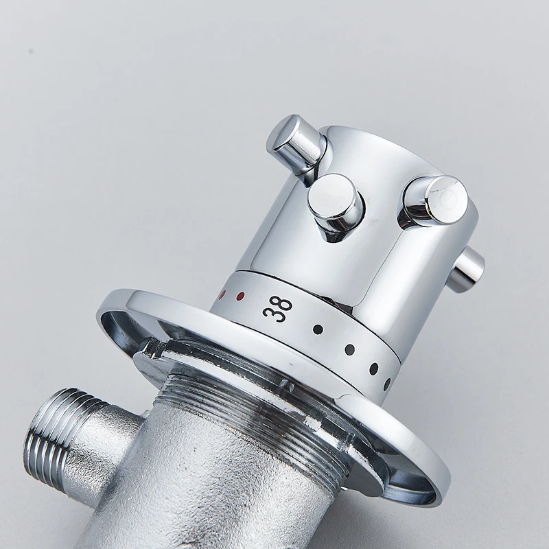 Brass Thermostatic Mixer Shower System Water Temperature Control Faucet Control Valve Bathroom Faucet Valve G1/2 faucet valve thermostatic mixing valve