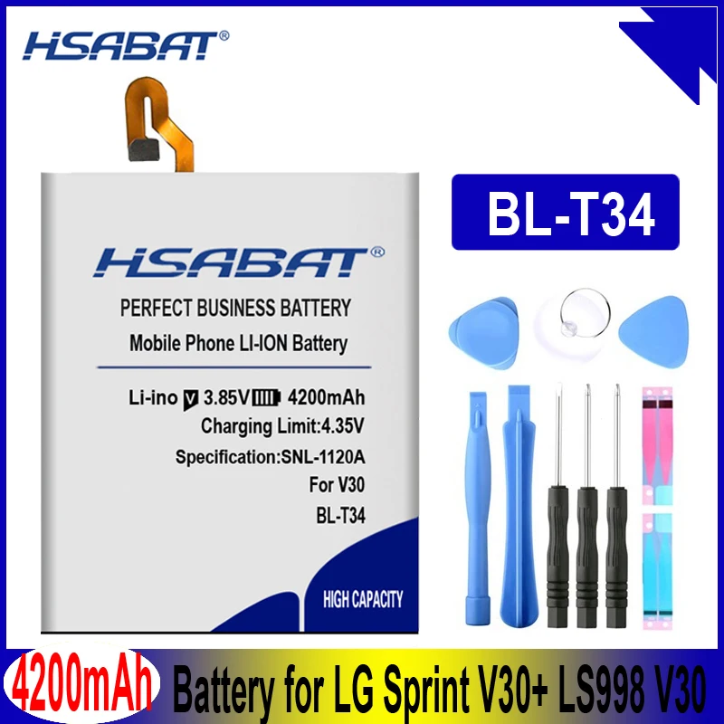 HSABAT 4200 мА/ч, BL-T34 Батарея для LG Sprint V30+ LS998 V30
